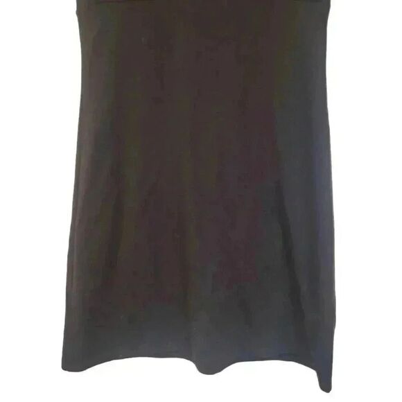 Aqua Women's Black Poly Knit Boat Neck Dress w Pockets - Picture 6 of 8